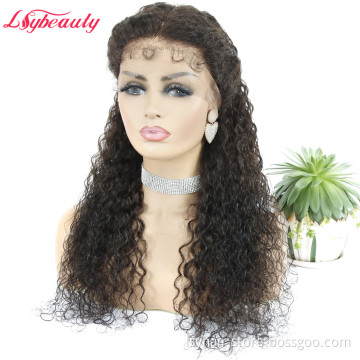 2020 New HD Super Natural Thin Transparent 360 Lace Front Wig Jerry Curl, 100% Virgin Remy Hair Curly 360 Full Lace Wig.